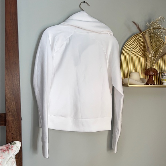 DSG White Half-Zip Hoodie with Black Zipper Accents - Picture 4 of 4